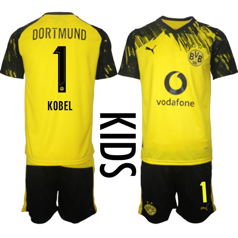 Youth 2025-2026 Club Borussia Dortmund home Yellow #1 Soccer Jersey
